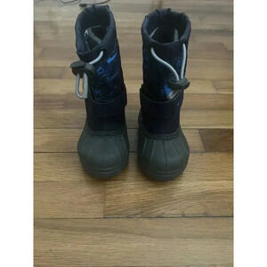 Columbia Youth Powderbug Plus ll Waterproof Winter Snow Boots Blue Gray Size 6
